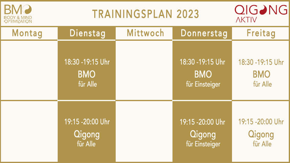 Preise für BMO und Qigong Online-Meetings